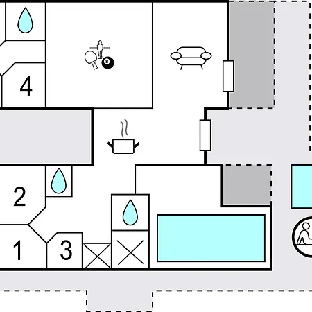 בית נופש Lovely In With Sauna *